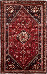 Tappeto Shiraz Persia Medaglione Rosso Blu Scuro 168x260 Cm