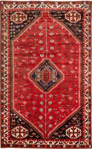 Tappeto Shiraz Persia Geometrico Rosso Blu Scuro 152x245 Cm