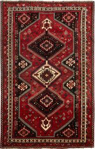 Tappeto Shiraz Persia Geometrico Rosso Nero 176x276 Cm