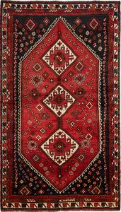 Tappeto Shiraz Persia Astratto Rosso Blu 160x279 Cm