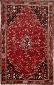 Tappeto Shiraz Persia Geometrico Rosso Bruno 178x280 Cm