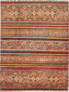 Tappeto Samarkand Pakistan Geometrico Rosso Giallo Blu 252x294 Cm
