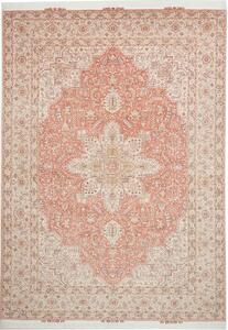 Tappeto Tabriz 50 Raj Persia Medaglione Salmone Beige 248x350 Cm