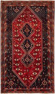 Tappeto Shiraz Persia Geometrico Rosso Blu 162x274 Cm