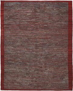 Tappeto Gabbeh Fine Persia Geometrico Rosso Bordeaux Grigio 149x189 Cm
