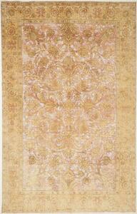 Tappeto Vintage Persia Medaglione Beige Rosa 190x314 Cm