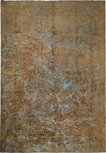 Tappeto Vintage Persia Astratto Terra Azzurro 284x405 Cm