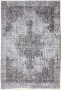 Tappeto Vintage Persia Medaglione Grigio Bianco 187x273 Cm
