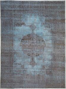 Tappeto Vintage Persia Medaglione Celeste Marrone 240x325 Cm