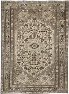 Tappeto Vintage Persia Medaglione Crema Marrone 204x286 Cm