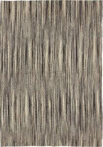 Tappeto Kilim Persia A Righe Nero Crema 151x217 Cm