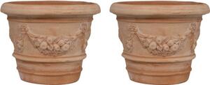 Set 2 vasi in Terracotta 100% Made in Italy interamente Lavorati a Mano