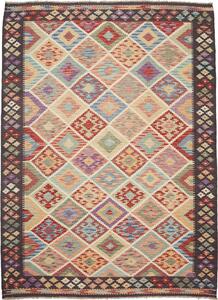 Tappeto Kilim Afghanistan Geometrico Multicolore Vivace 180x240 Cm