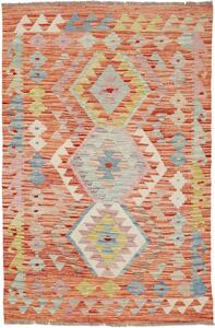 Tappeto Kilim Afghanistan Geometrico Terracotta Pastello 93x142 Cm