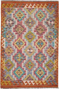 Tappeto Kilim Afghanistan Astratto Multicolore Vivace 100x150 Cm
