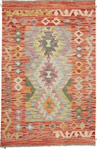 Tappeto Kilim Afghanistan Geometrico Corallo Multicolore 84x127 Cm