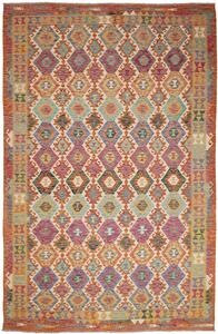 Tappeto Kilim Afghanistan Astratto Multicolore Brillante 198x302 Cm