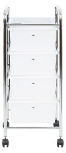 Scaffale mobile in plastica bianco-argento 33x79 cm - Premier Housewares