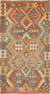 Tappeto Kilim Afghanistan Geometrico Multicolore Vibrante 107x196 Cm