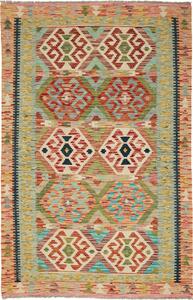 Tappeto Kilim Afghanistan Geometrico Multicolore Abrash 118x184 Cm