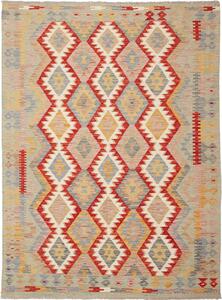 Tappeto Kilim Afghanistan Geometrico Multicolore Pastello 150x201 Cm