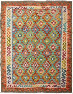 Tappeto Kilim Afghanistan Geometrico Multicolore Vivace 156x198 Cm
