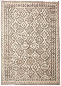 Tappeto Kilim Afghanistan Geometrico Beige Tortora 149x210 Cm