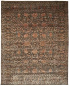 Tappeto Zigler Fine Pakistan Floreale Marrone Arancio Antracite 247x307 Cm