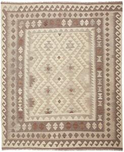 Tappeto Kilim Afghanistan Geometrico Beige Marrone 164x201 Cm