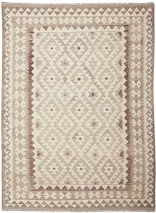 Tappeto Kilim Afghanistan Astratto Beige Marrone 154x210 Cm