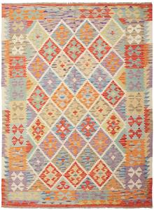 Tappeto Kilim Afghanistan Astratto Policromo Vivace 148x205 Cm