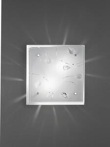 Plafoniera in vetro con cristalli drop 5982