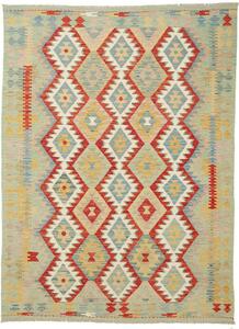 Tappeto Kilim Afghanistan Geometrico Azzurro Rosso 149x201 Cm