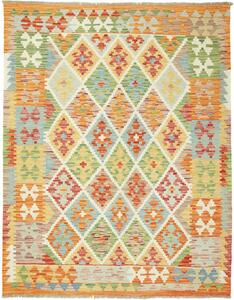 Tappeto Kilim Afghanistan Astratto Multicolore Vivace 147x192 Cm