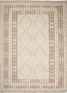 Tappeto Kilim Afghanistan Geometrico Beige Marrone 210x290 Cm