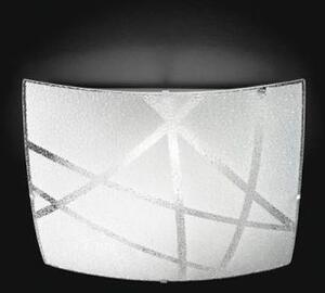 Plafoniera in vetro satinato e trasparente vassily 6564 b ln