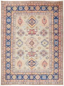 Tappeto Kazak Afghanistan Geometrico Beige Blu 175x238 Cm