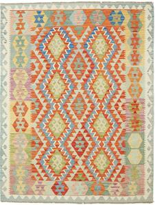 Tappeto Kilim Afghanistan Geometrico Multicolore Vivace 154x197 Cm