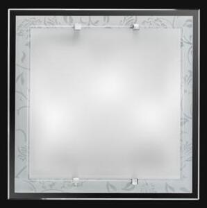 Plafoniera vetro con decoro bianco frame 5744 db