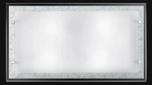 Plafoniera vetro con decoro bianco frame 5747 db