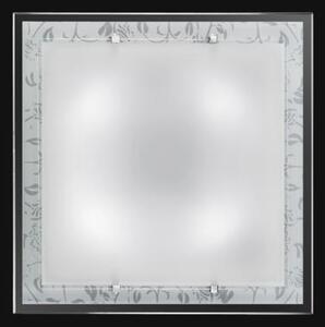 Plafoniera vetro con decoro bianco frame 5746 db