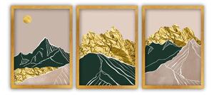 Set di 3 dipinti di paesaggio, 35 x 45 cm - Vavien Artwork