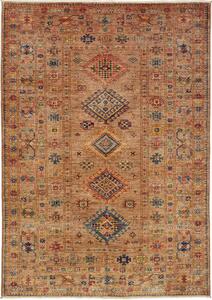 Tappeto Kazak Fine Pakistan Astratto Marrone Policromo 149x211 Cm
