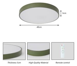 Brilagi - Plafoniera LED dimmerabile POOL LED/48W/230V 3000-6000K 40 cm verde + telecomando