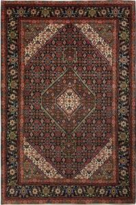 Tappeto Tabriz Persia Medaglione Blu Scuro Rosso 200x303 Cm