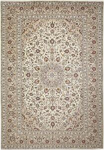 Tappeto Kashan Persia Medaglione Avorio Bordeaux 248x358 Cm