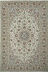 Tappeto Kashan Persia Medaglione Avorio Beige 202x298 Cm