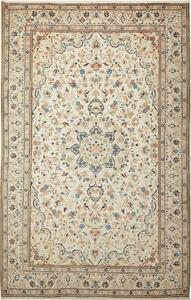 Tappeto Kashan Persia Medaglione Crema Azzurro 200x312 Cm