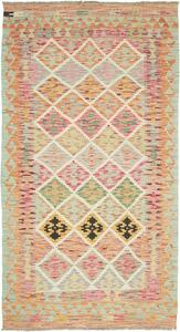 Tappeto Kilim Afghanistan Astratto Multicolore Pastello 107x199 Cm