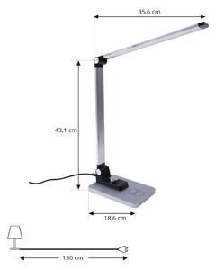 Lindby - Valtaris LED Lampada da Tavolo CCT Silver/Black